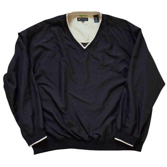 Wedge Golf Windbreaker XL Black/Khaki Pullover Jacket Golfing Outdoor Sporting - Picture 1 of 7